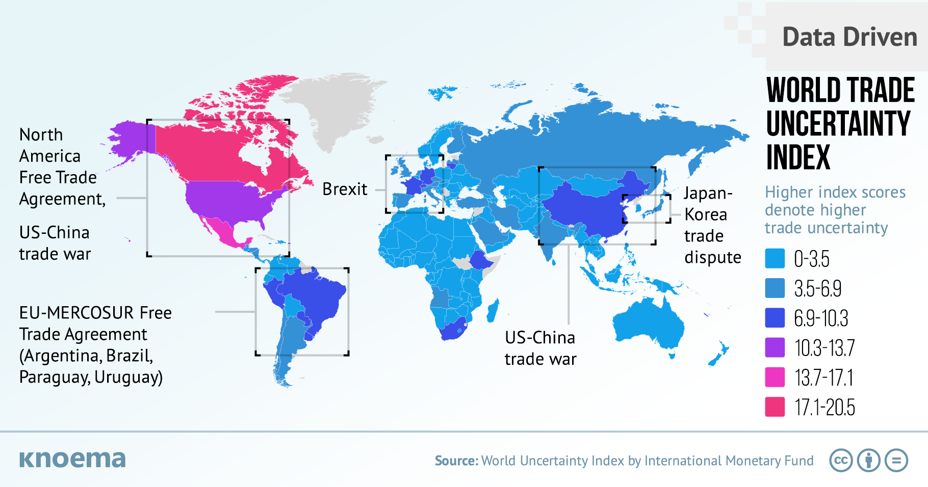 World Map of Trade Uncertainty